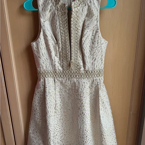 Lilly pulitzer franci dress gold hot sale